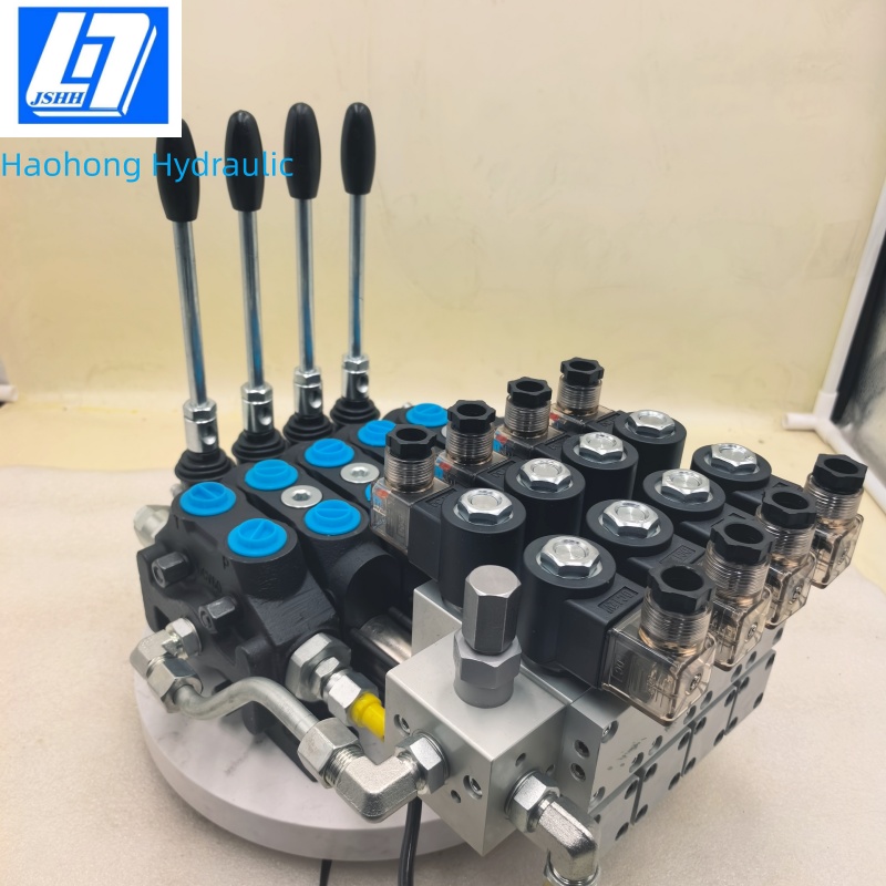 DCV60-4 Spools Manual and Electro-hydraulic Hydraulic Directional Control Valve(手动、电液控）