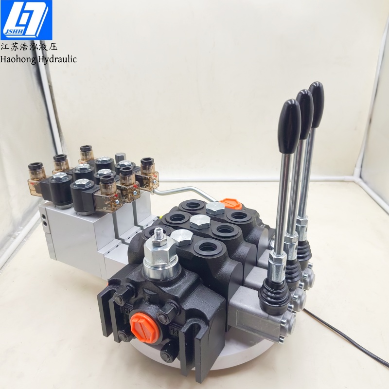 DCV140DY-3OT 3 Spools Electro-hydraulic Sectional Directional Control Valves