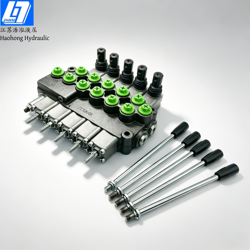 M45 Manual 5 Spools Joystick Monoblock Directional Valve