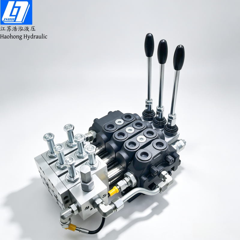DCV60-3 Spools Manual and Electro-hydraulic Hydraulic Directional Control Valve(手动、电液控带过桥)
