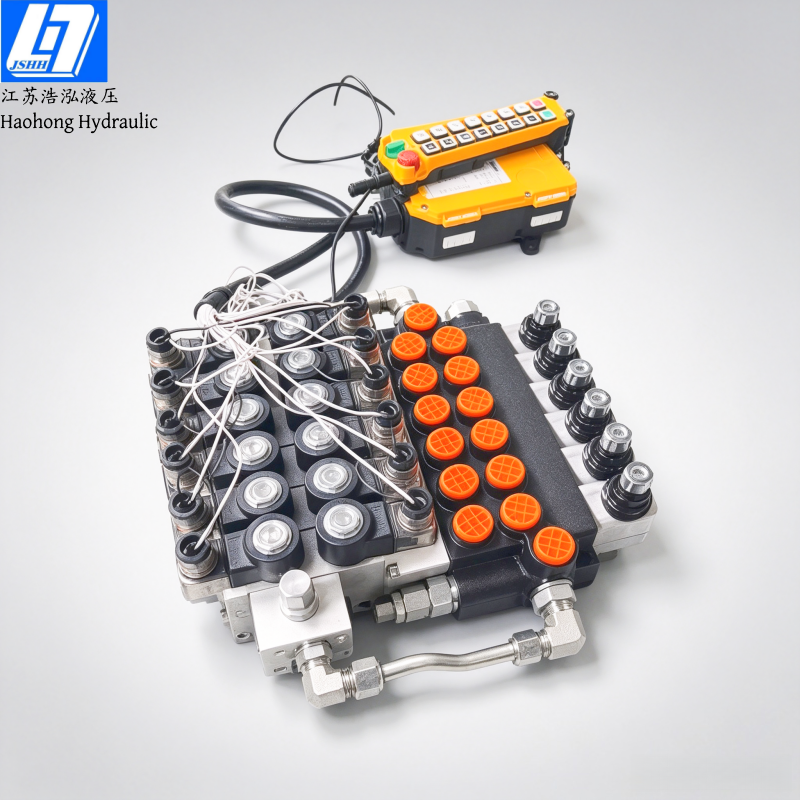 P40 6 Spools Manual and Electro-hydraulic Hydraulic Directional Control Valve With Remote Control(手动、电液控)
