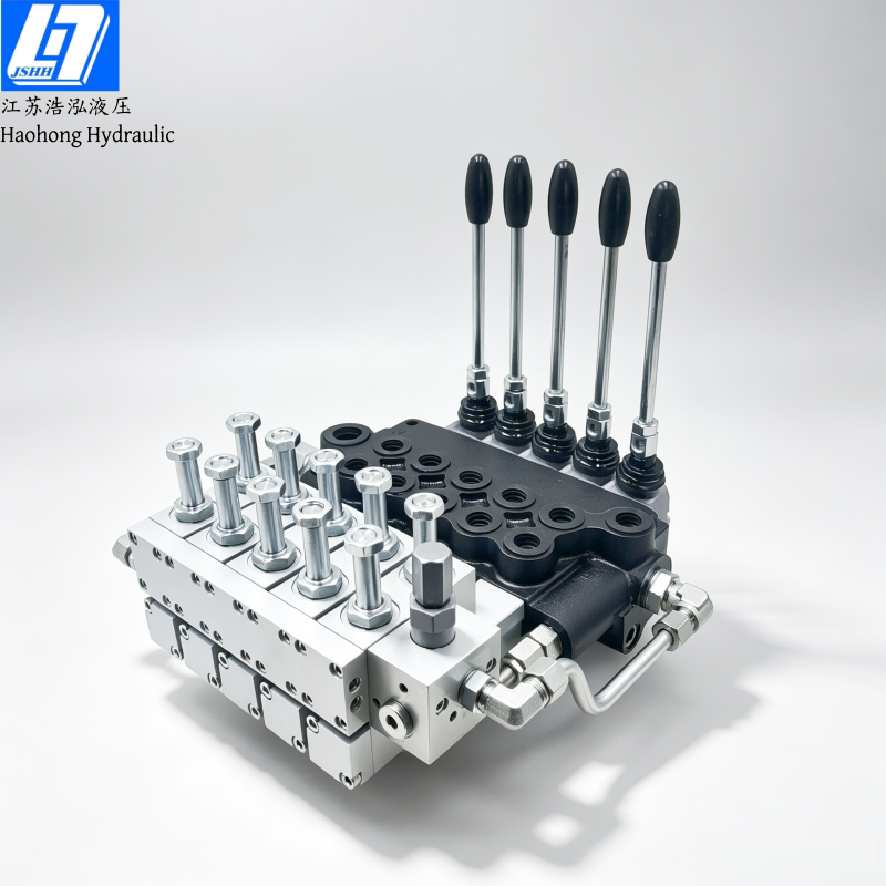 P80 5 Spools Manual and Electro-hydraulic Hydraulic Directional Control Valve(手动、电液控)