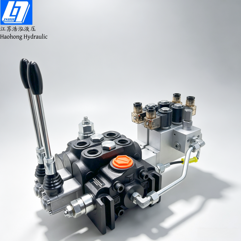 DCV140DY-2OT 2 Spools Electro-hydraulic Sectional Directional Control Valves
