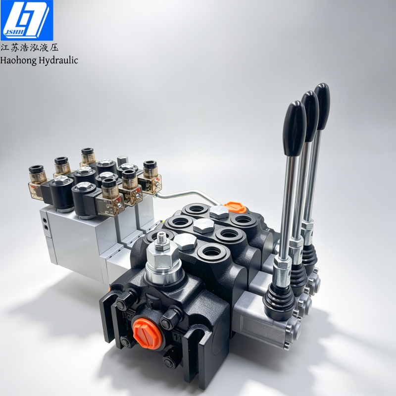 DCV140DY-3OT 3 Spools Electro-hydraulic Sectional Directional Control Valves